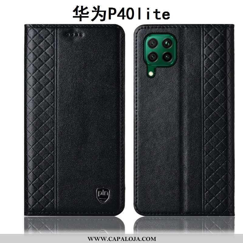 Capas Huawei P40 Lite Couro Genuíno Antiqueda Cases Amarelo, Capa Huawei P40 Lite Protetoras Online