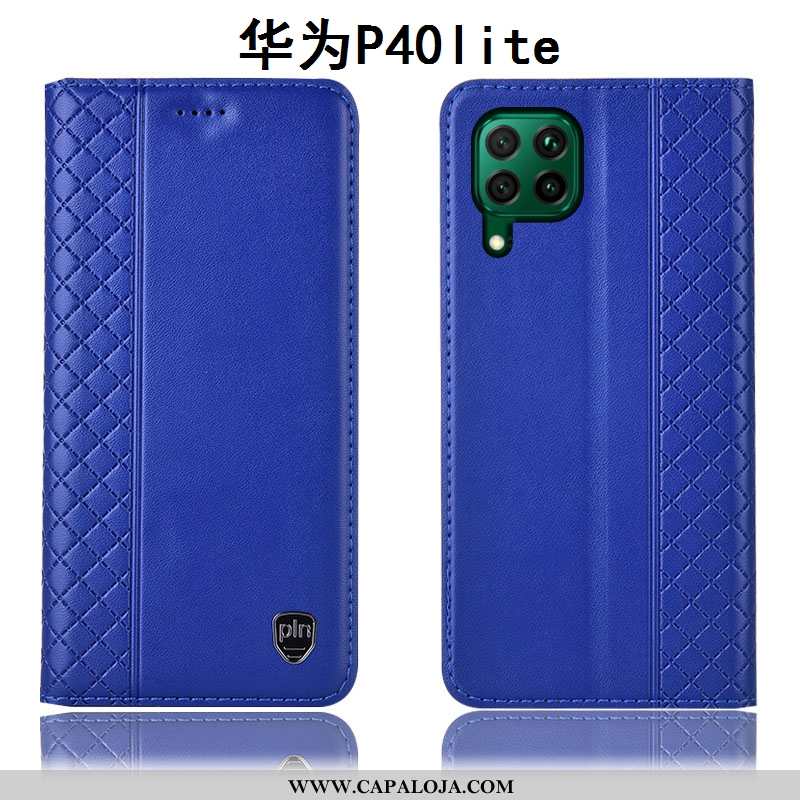 Capas Huawei P40 Lite Couro Genuíno Antiqueda Cases Amarelo, Capa Huawei P40 Lite Protetoras Online