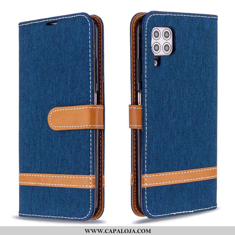 Capas Huawei P40 Lite Couro Telemóvel Cases Cover Azul Escuro, Capa Huawei P40 Lite Protetoras Barat