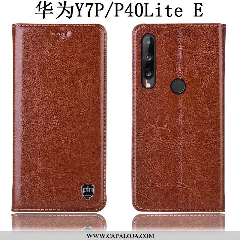 Capas Huawei P40 Lite E Couro Genuíno Completa Antiqueda Cinza, Capa Huawei P40 Lite E Protetoras Ba