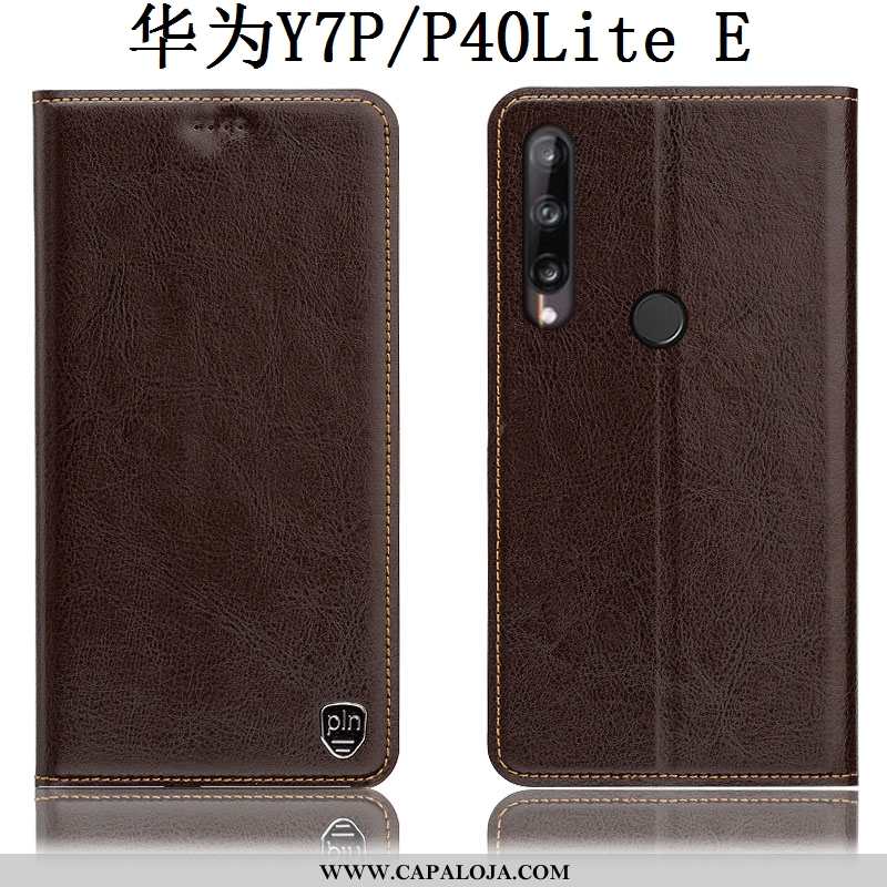 Capas Huawei P40 Lite E Couro Genuíno Completa Antiqueda Cinza, Capa Huawei P40 Lite E Protetoras Ba