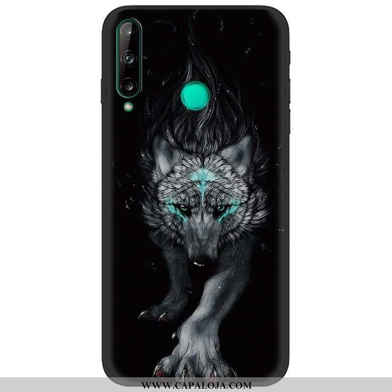 Capas Huawei P40 Lite E Criativas Telemóvel Fosco Azul Escuro, Capa Huawei P40 Lite E Desenho Animad