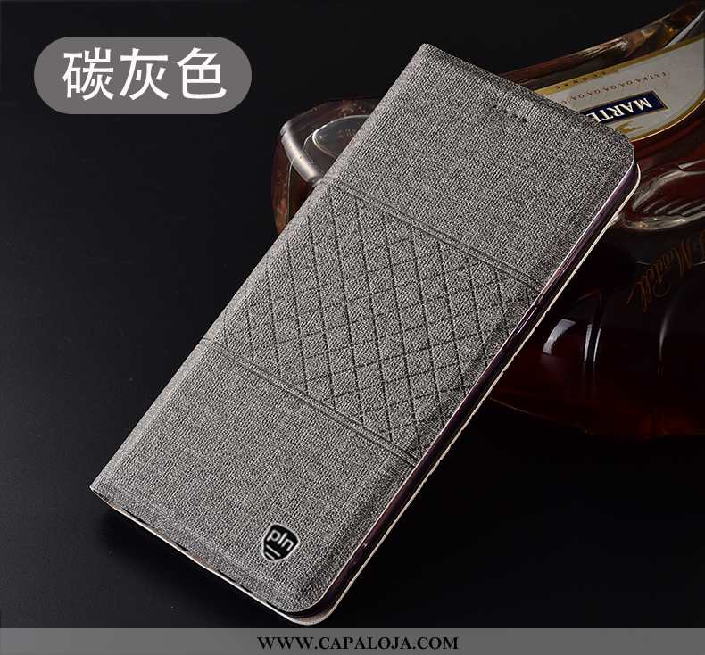 Capas Huawei P40 Lite E Linho Grade Antiqueda Midi Cinza, Capa Huawei P40 Lite E Couro Baratos