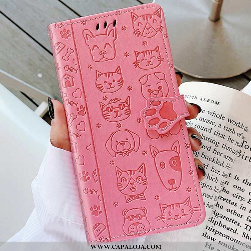 Capas Huawei P40 Lite E Protetoras Cachorro Rosa Floral, Capa Huawei P40 Lite E Desenho Animado Bara