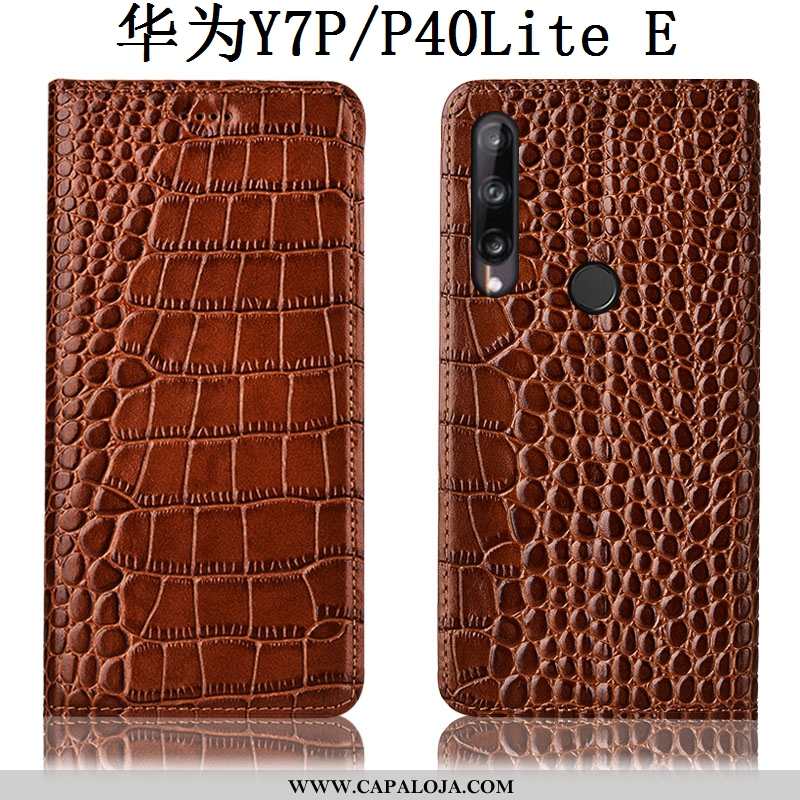 Capas Huawei P40 Lite E Protetoras Crocs Cover Castanho, Capa Huawei P40 Lite E Couro Legitimo Venda