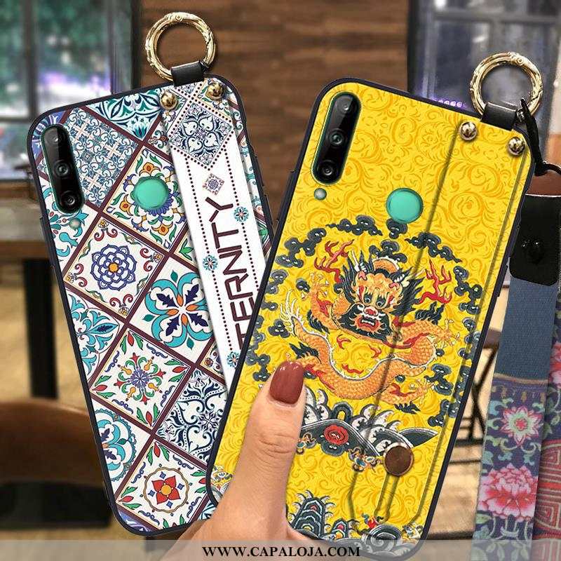 Capas Huawei P40 Lite E Soft Amarela Cordao Tendencia Amarelo, Capa Huawei P40 Lite E Protetoras Bar