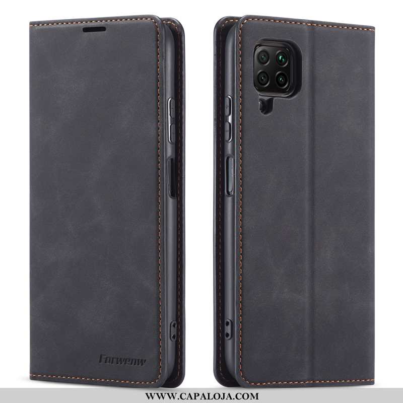 Capas Huawei P40 Lite Protetoras Negócio Cover Bordô, Capa Huawei P40 Lite Couro Genuíno Barato