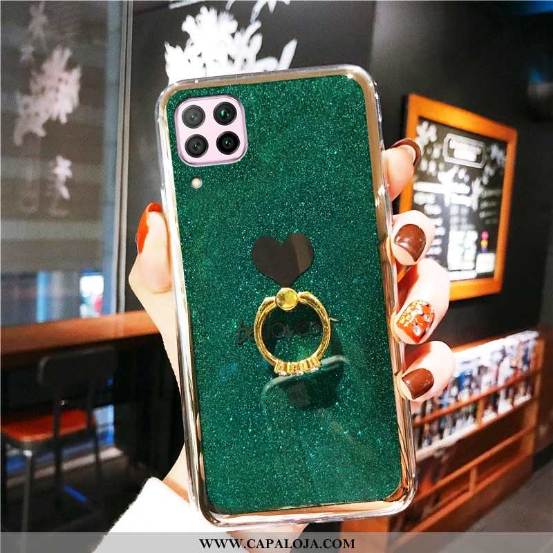 Capas Huawei P40 Lite Tendencia Cases Completa Antiqueda Verde, Capa Huawei P40 Lite Protetoras Bara