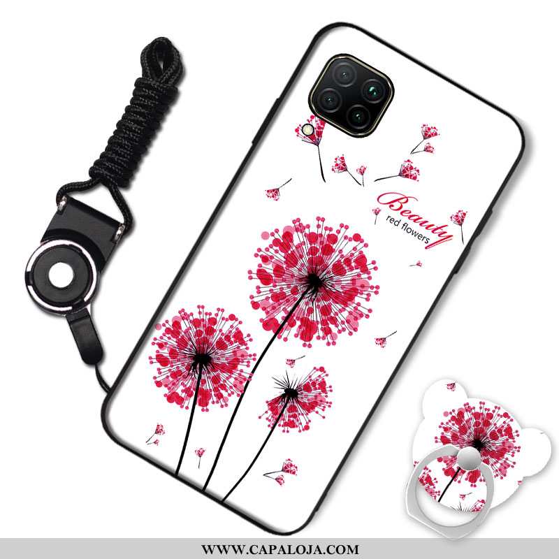 Capas Huawei P40 Lite Tendencia Silicone Minimalista Cases Rosa, Capa Huawei P40 Lite Protetoras Bar