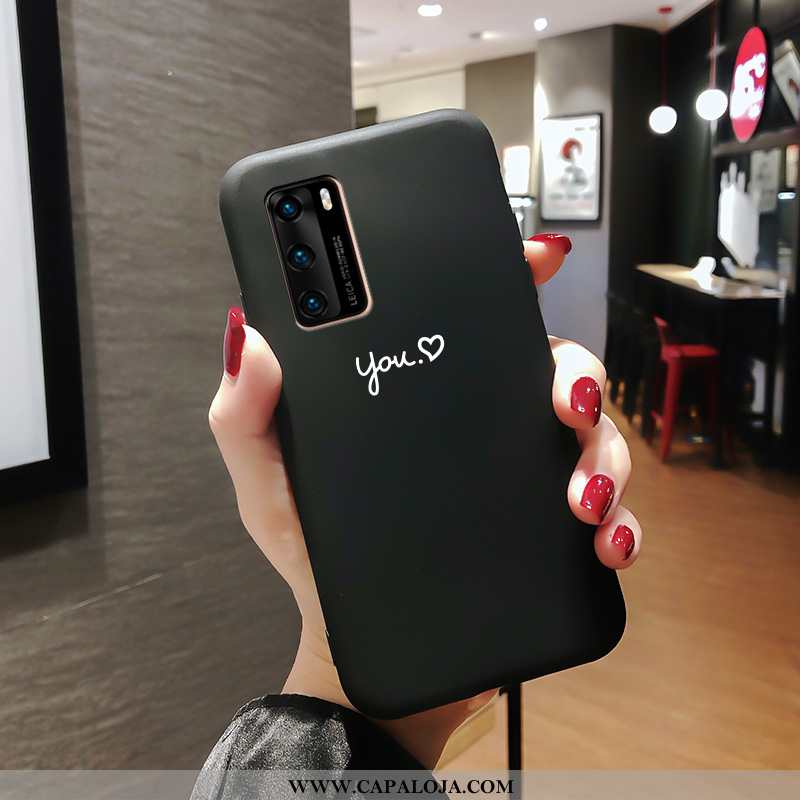 Capas Huawei P40 Personalizada Estilosas Soft Slim Preto, Capa Huawei P40 Criativas Barato