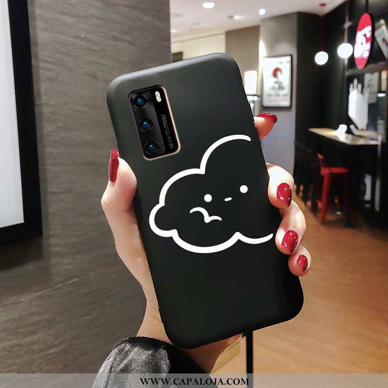 Capas Huawei P40 Personalizada Estilosas Soft Slim Preto, Capa Huawei P40 Criativas Barato