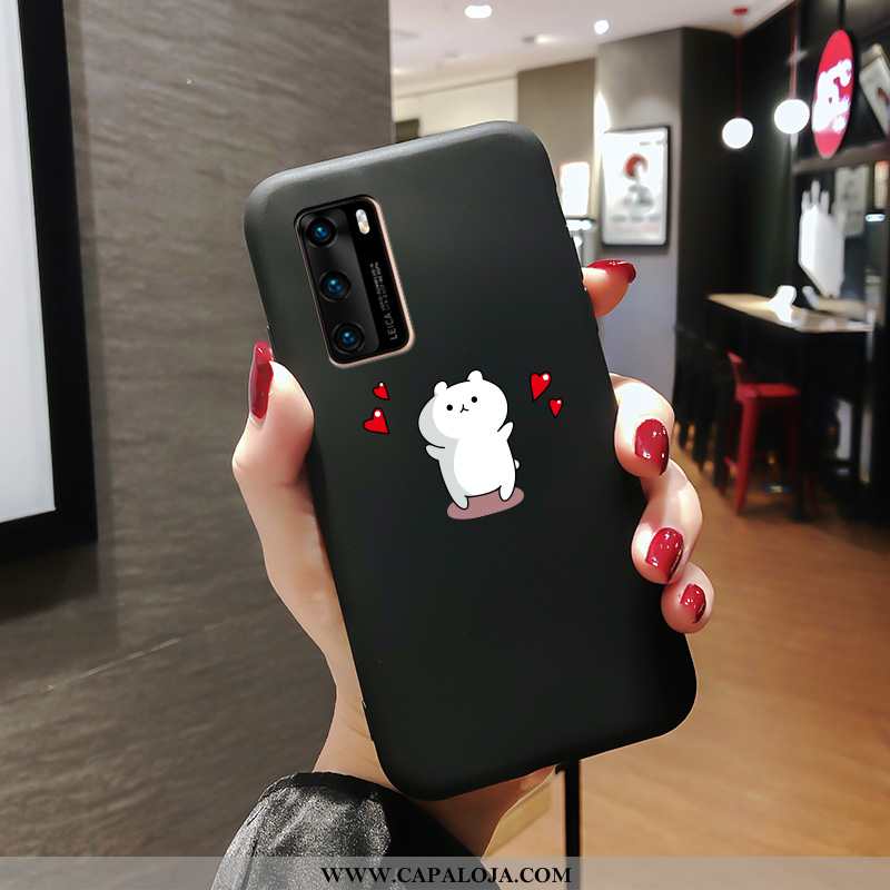 Capas Huawei P40 Personalizada Estilosas Soft Slim Preto, Capa Huawei P40 Criativas Barato