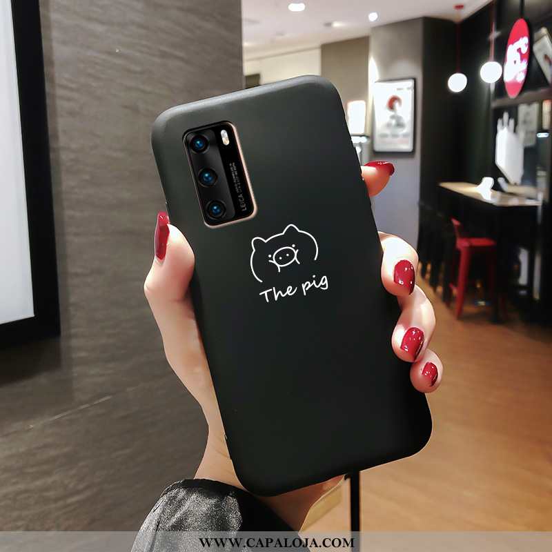 Capas Huawei P40 Personalizada Estilosas Soft Slim Preto, Capa Huawei P40 Criativas Barato