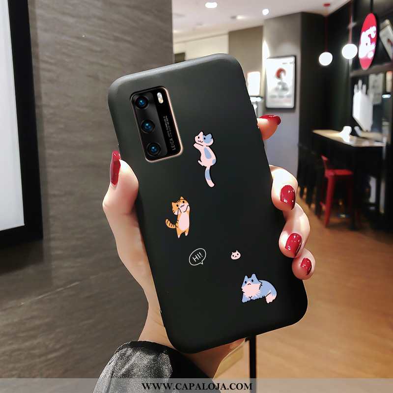 Capas Huawei P40 Personalizada Estilosas Soft Slim Preto, Capa Huawei P40 Criativas Barato