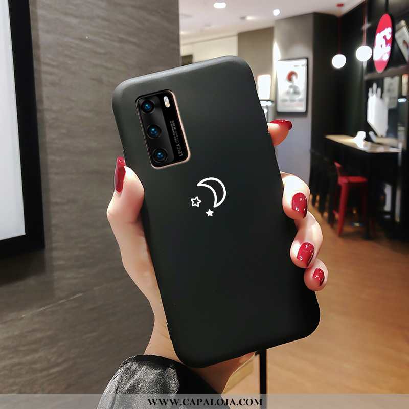 Capas Huawei P40 Personalizada Estilosas Soft Slim Preto, Capa Huawei P40 Criativas Barato