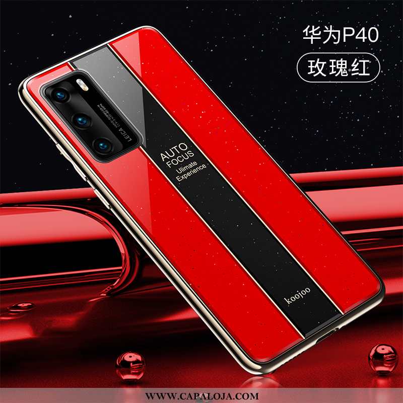 Capas Huawei P40 Personalizado Luxo Cases Masculino Vermelho, Capa Huawei P40 Criativas Barato