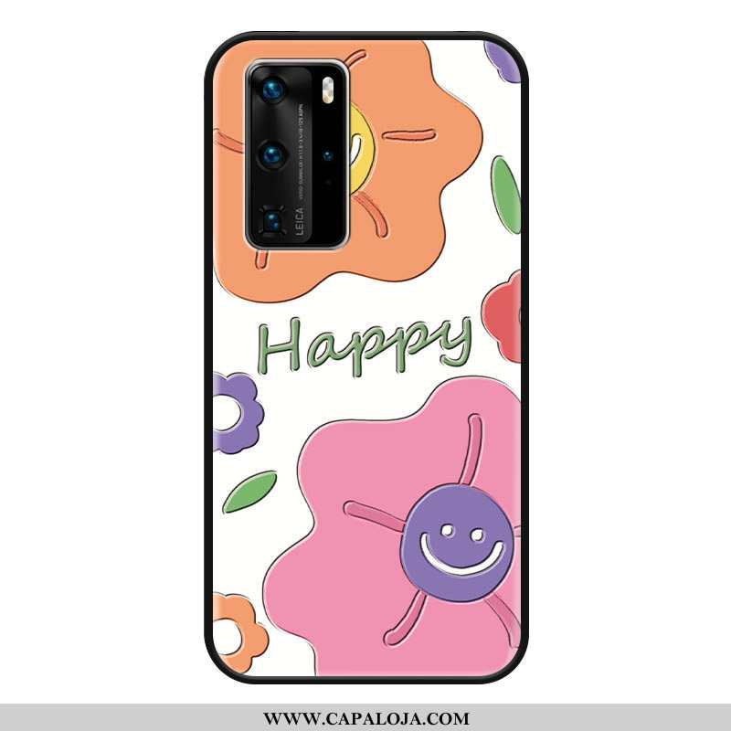 Capas Huawei P40 Pro Bonitos Desenho Animado Protetoras Estiloso Rosa, Capa Huawei P40 Pro Soft Bara