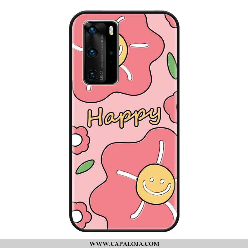 Capas Huawei P40 Pro Bonitos Desenho Animado Protetoras Estiloso Rosa, Capa Huawei P40 Pro Soft Bara