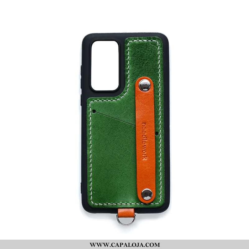 Capas Huawei P40 Pro Cordao Telemóvel Verde, Capa Huawei P40 Pro Couro Legitimo Venda