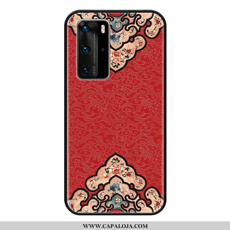 Capas Huawei P40 Pro Protetoras Cases Telemóvel Fosco Vermelho, Capa Huawei P40 Pro Silicone Online