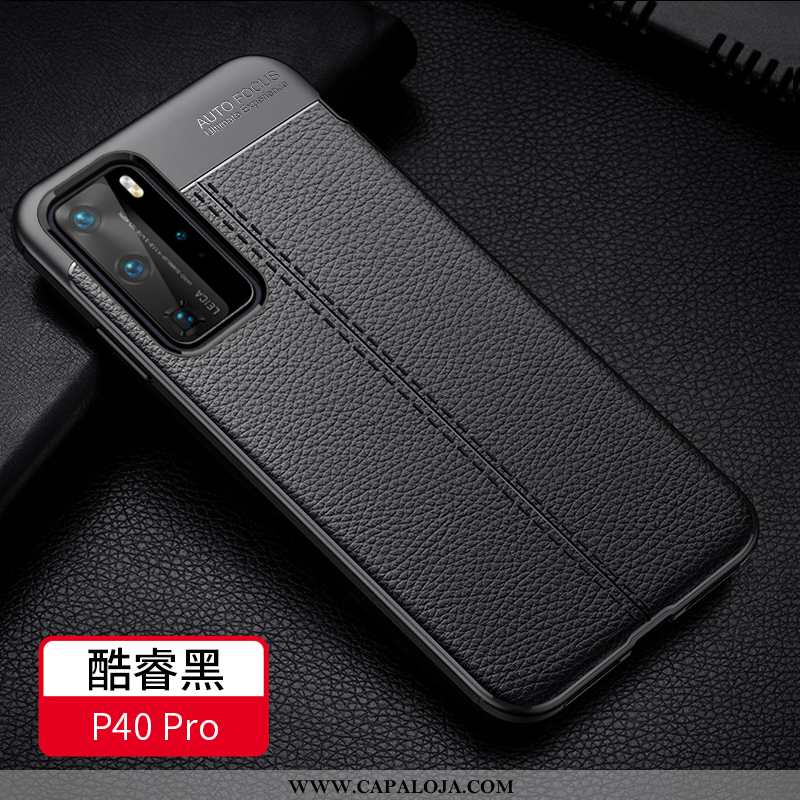 Capas Huawei P40 Pro Protetoras Novas Masculino Couro Preto, Capa Huawei P40 Pro Silicone Baratos