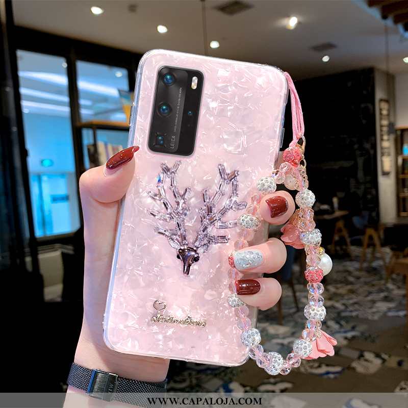 Capas Huawei P40 Pro Silicone Rosa Feminino, Capa Huawei P40 Pro Slim Online