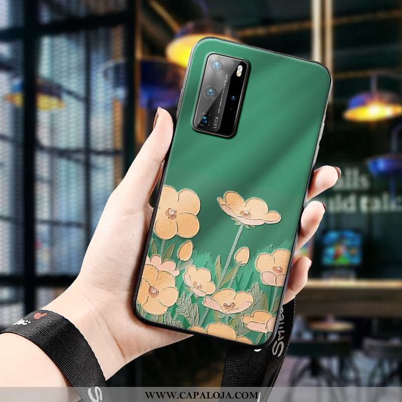 Capas Huawei P40 Pro Super Simples Slim Silicone Verde, Capa Huawei P40 Pro Protetoras Online