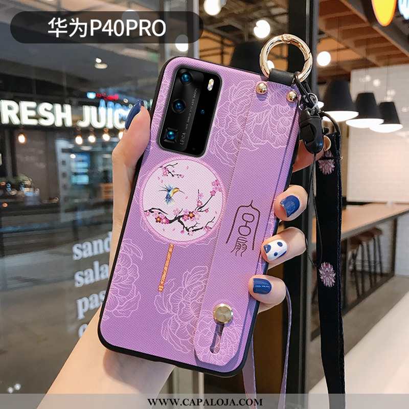 Capas Huawei P40 Pro Tendencia Midi Cordao Roxa Roxo, Capa Huawei P40 Pro Silicone Baratas