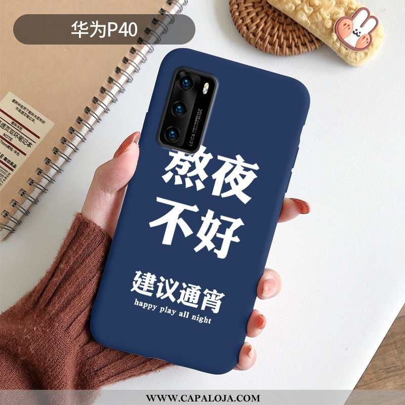 Capas Huawei P40 Protetoras Antiqueda Cases Azul Escuro, Capa Huawei P40 Silicone Baratos