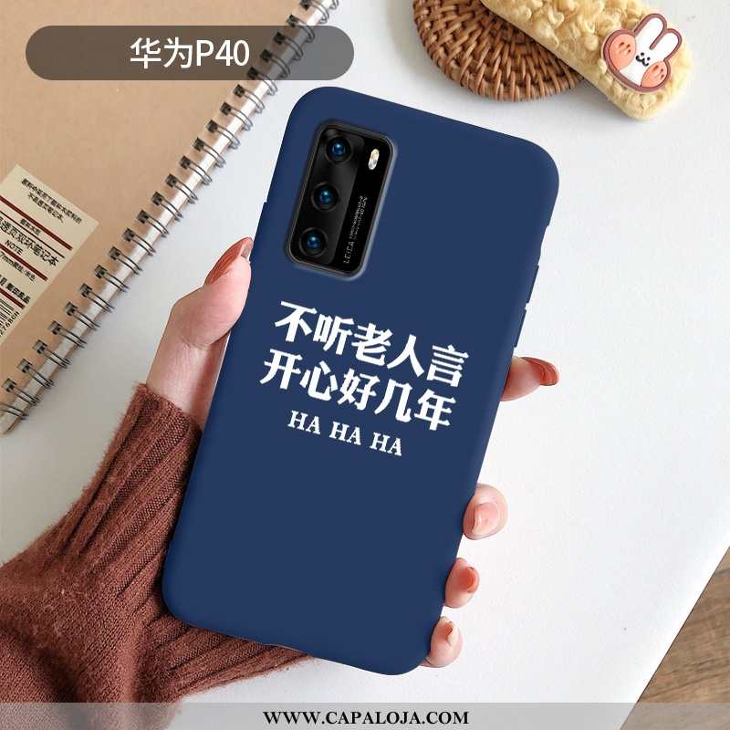 Capas Huawei P40 Protetoras Antiqueda Cases Azul Escuro, Capa Huawei P40 Silicone Baratos