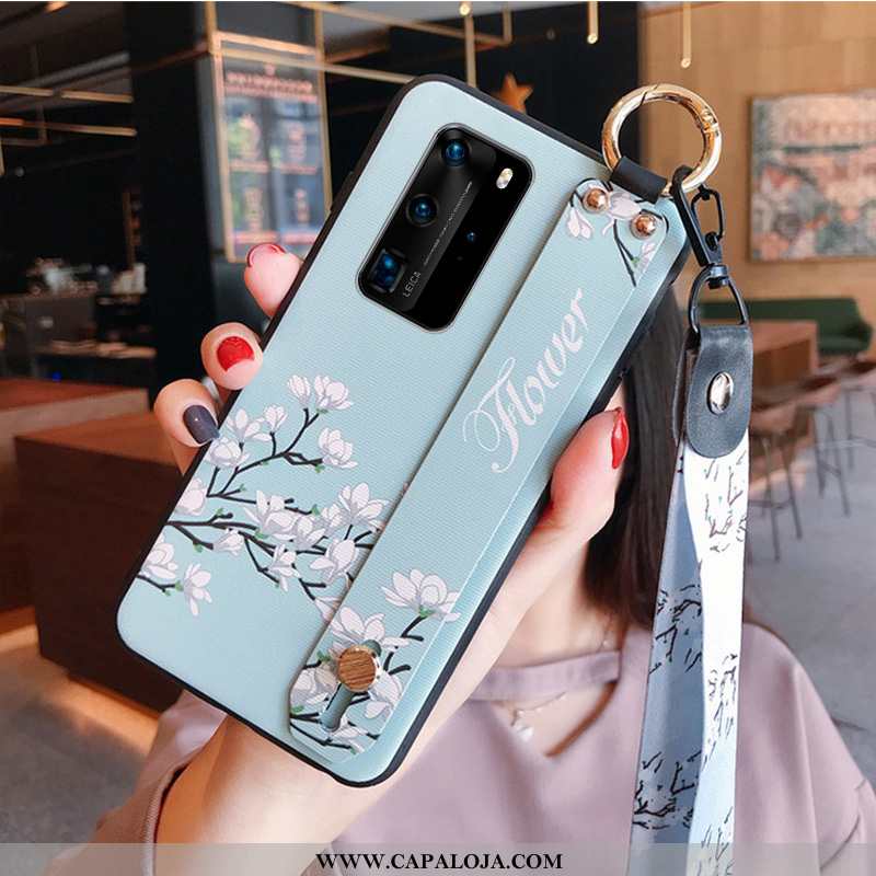 Capas Huawei P40 Silicone Antiqueda Telemóvel Personalizada Azul, Capa Huawei P40 Cordao Barato