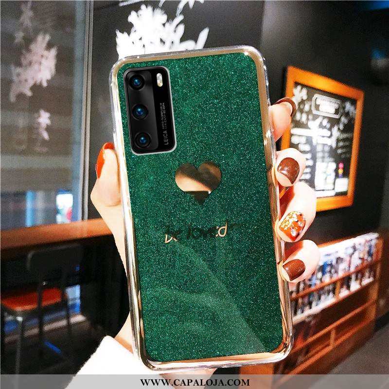 Capas Huawei P40 Soft Verde Cases, Capa Huawei P40 Completa Promoção