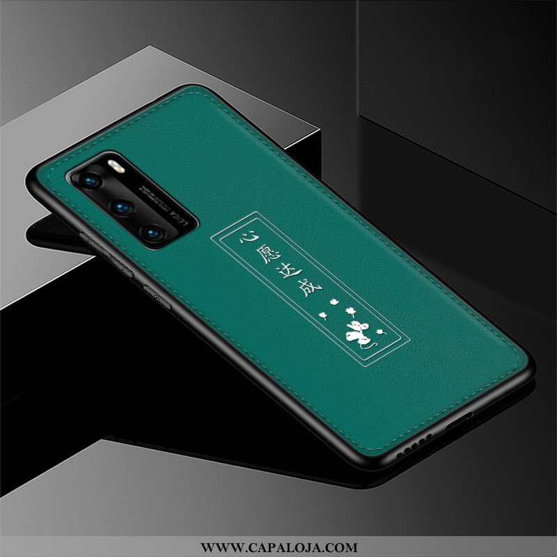 Capas Huawei P40 Tendencia Malha Moda Antiqueda Verde, Capa Huawei P40 Soft Barato