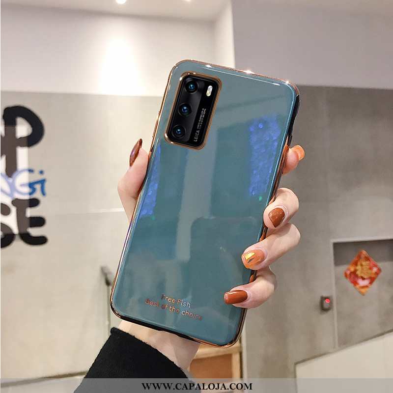 Capas Huawei P40 Tendencia Telemóvel Vaca Cinza, Capa Huawei P40 Soft Venda