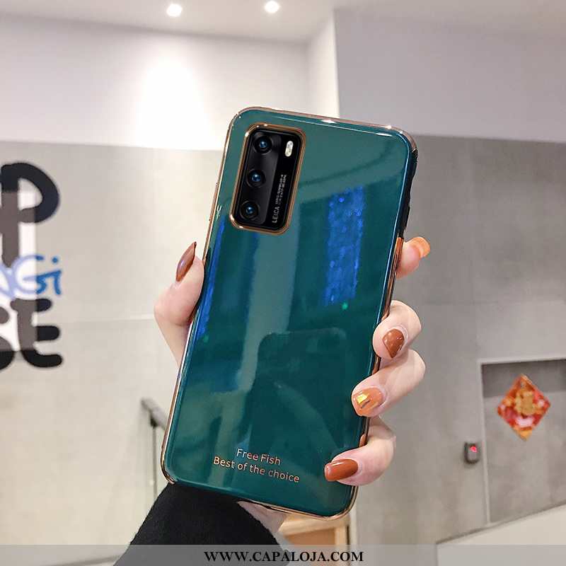 Capas Huawei P40 Tendencia Telemóvel Vaca Cinza, Capa Huawei P40 Soft Venda