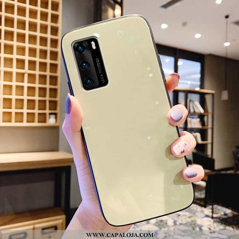 Capas Huawei P40 Vidro Feminino Telemóvel Casaco Verde, Capa Huawei P40 Protetoras Venda