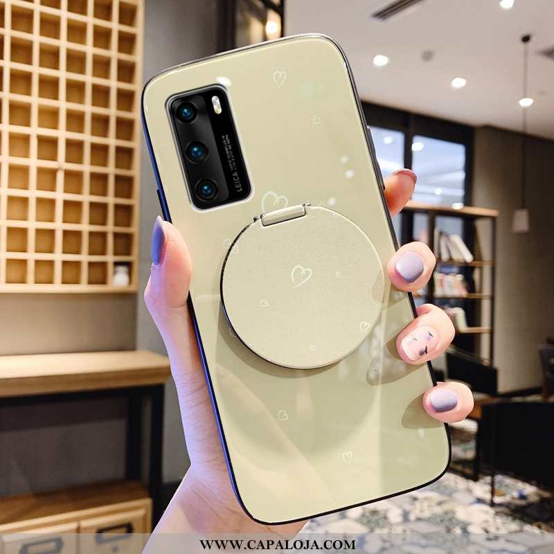 Capas Huawei P40 Vidro Feminino Telemóvel Casaco Verde, Capa Huawei P40 Protetoras Venda