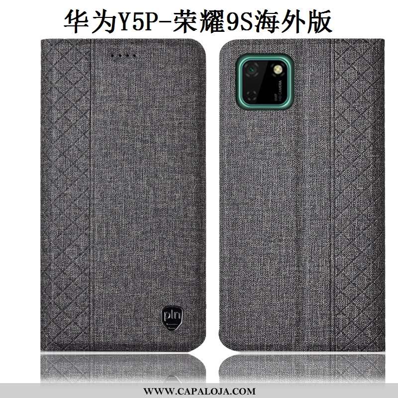 Capas Huawei Y5p Couro Completa Cases Telemóvel Cinza, Capa Huawei Y5p Protetoras Comprar