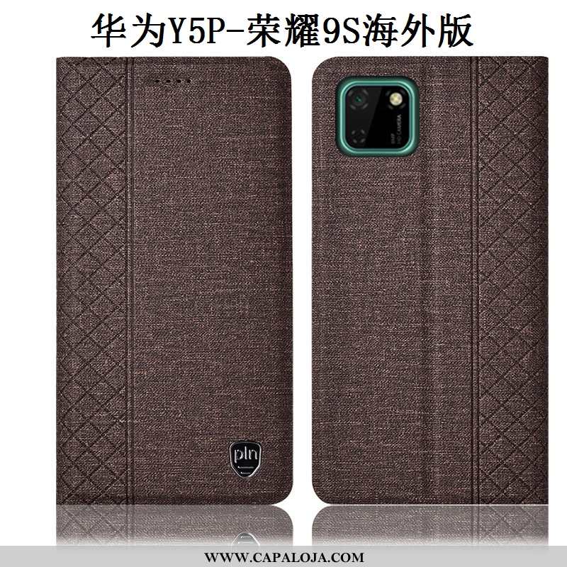 Capas Huawei Y5p Couro Completa Cases Telemóvel Cinza, Capa Huawei Y5p Protetoras Comprar