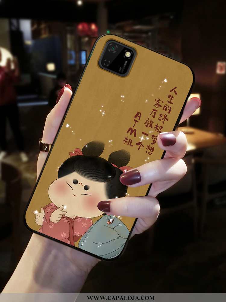 Capas Huawei Y5p Personalizado Novas Pequena Fosco Amarelo, Capa Huawei Y5p Criativas Venda