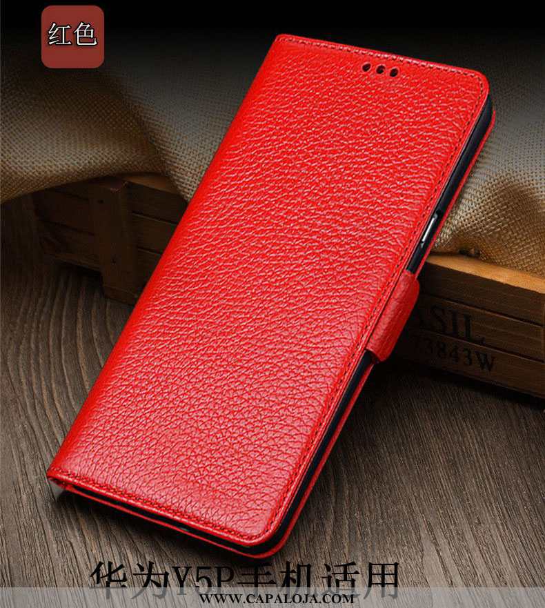 Capas Huawei Y5p Protetoras Antiqueda Telemóvel Vermelha Vermelho, Capa Huawei Y5p Couro Genuíno Onl