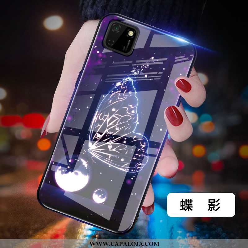 Capas Huawei Y5p Vidro Feminino Criativas Azul, Capa Huawei Y5p Moda Comprar