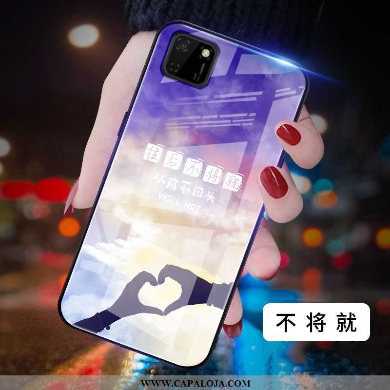 Capas Huawei Y5p Vidro Feminino Criativas Azul, Capa Huawei Y5p Moda Comprar