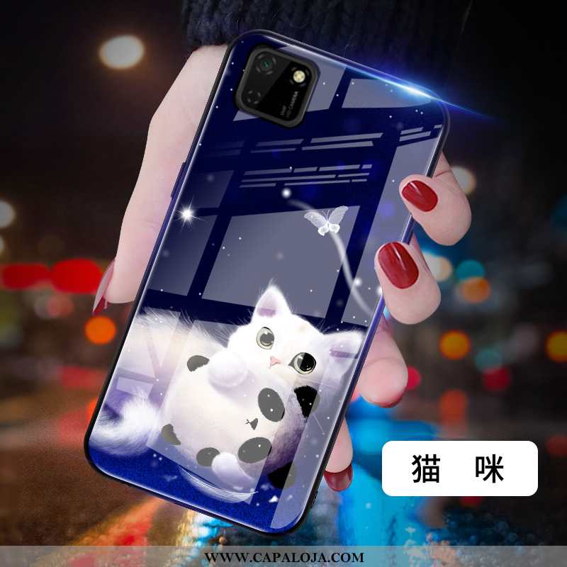 Capas Huawei Y5p Vidro Feminino Criativas Azul, Capa Huawei Y5p Moda Comprar