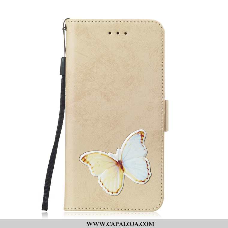 Capas Huawei Y6 2020 Couro Telemóvel Bonitos Feminino Amarelo, Capa Huawei Y6 2020 Protetoras Barato