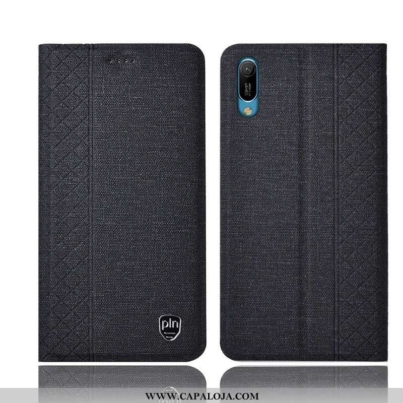 Capas Huawei Y6 2020 Couro Telemóvel Completa 2020 Castanho, Capa Huawei Y6 2020 Linho Baratas