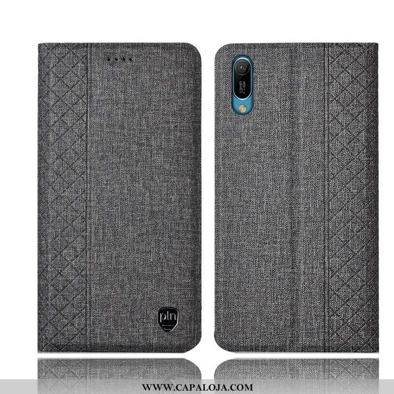 Capas Huawei Y6 2020 Couro Telemóvel Completa 2020 Castanho, Capa Huawei Y6 2020 Linho Baratas