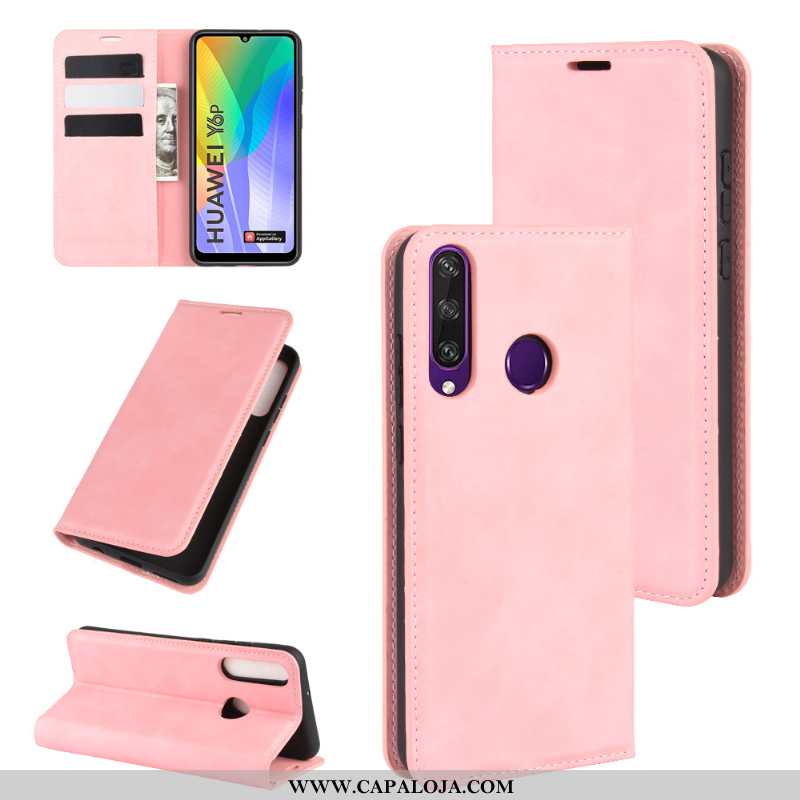 Capas Huawei Y6p Couro Antiqueda Telemóvel Cases Azul, Capa Huawei Y6p Protetoras Venda