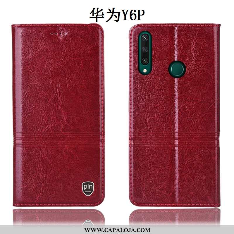 Capas Huawei Y6p Protetoras Antiqueda Cover Cases Castanho, Capa Huawei Y6p Couro Legitimo Baratas