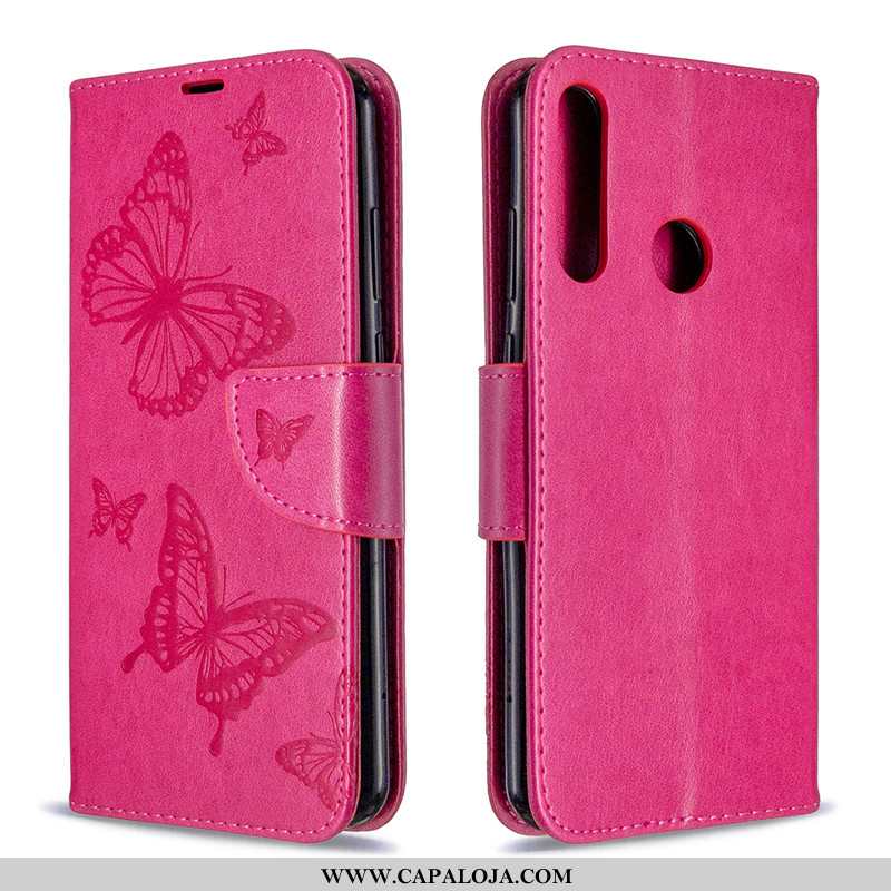 Capas Huawei Y6p Protetoras Couro Feminino Cover Roxo, Capa Huawei Y6p Cordao Baratos